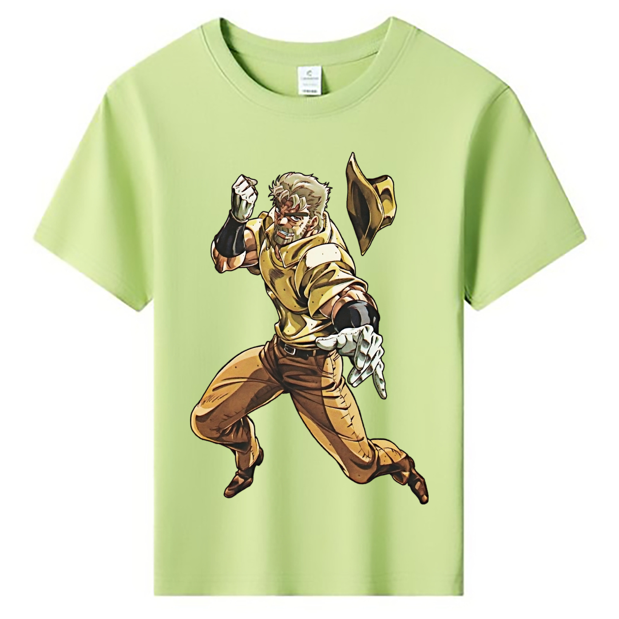 （画像用） ジョジョの奇妙な冒険 ジョセフ?ジョースター JoJo's Bizarre Adventure Joseph Joestar 綿100％キッズTシャツ（フロントプリント）